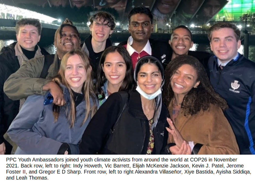 PPC Youth Ambassadors at UN Climate Change Conference